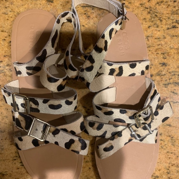 ASOS CALF HAIR ANKLE WRAP SANDALS - Picture 6 of 8